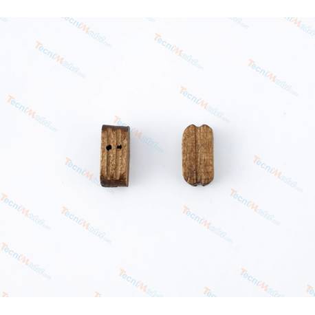 20 5mm Double Block Dark Wood 