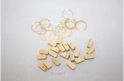 20 Poulies Doubles en bois clair 10mm / laiton 0.4mm AERONAUT 522310