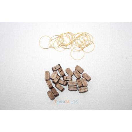 20 Poulies Doubles en foncé clair 5mm / laiton 0.4mm AERONAUT 522335