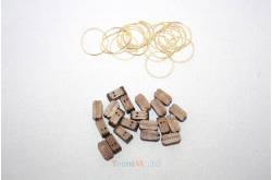 20 Poulies Doubles en foncé clair 10mm / laiton 0.4mm AERONAUT 522340