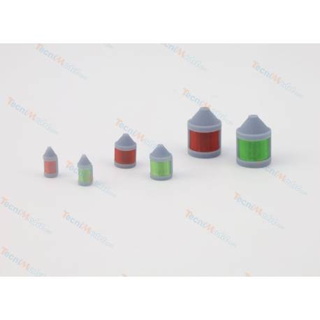 2 Feux de position 1bâbord/1tribord 5x11mm en résine grise