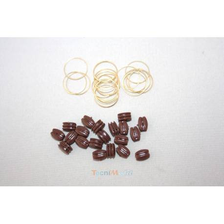 20 Poulies Doubles en plastique 4mm / laiton 0.4mm AERONAUT 522354