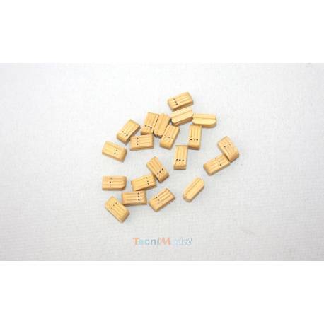 20 Poulies Triples en bois clair 10mm AERONAUT 522510