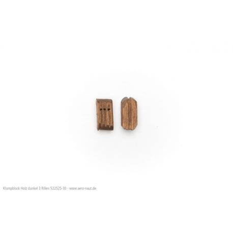 20 Poulies Triples en bois foncé 10mm AERONAUT 522530