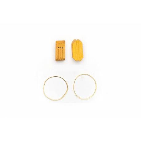 20 Poulies Triples en bois clair 7mm / laiton 0.4mm AERONAUT 522557
