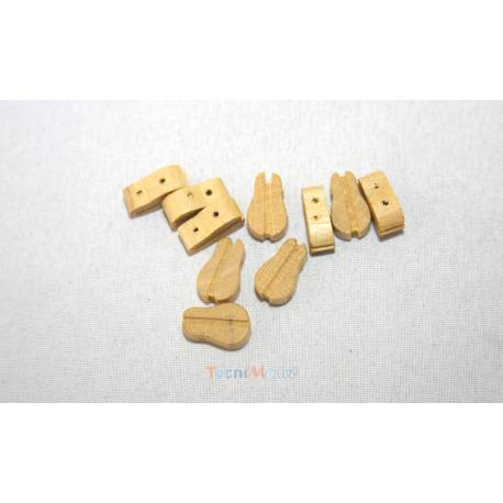 10pcs 8mm Violin pulleys in light wood AERONAUT 524402
