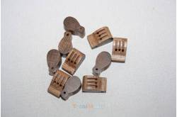 10pcs 12mm Dark Wood Triple Violin Pulley AERONAUT 524434