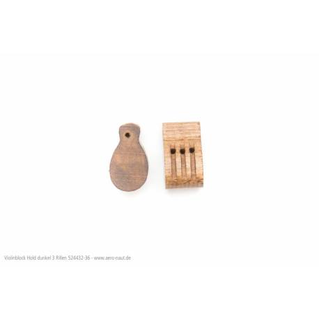 10pcs 16mm Dark Wood Triple Violin Pulley AERONAUT 524436