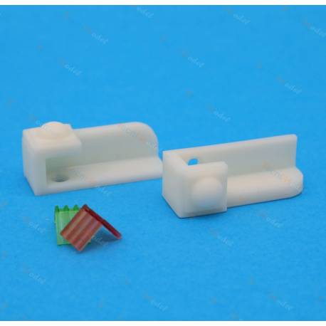 2 Support feux de position 1bâbord/1tribord 12x17x35mm en résine blanche