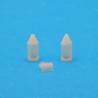 2 white position lights 5x11mm in white resin
