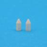 2 white position lights 5x11mm in white resin