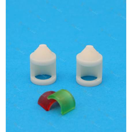 2 position lights 1 port/1 starboard 13x19mm in white resin