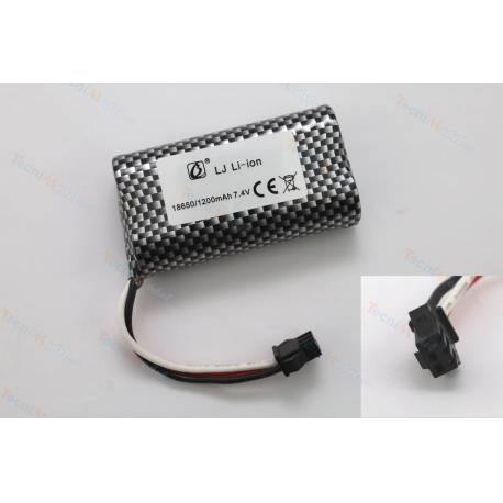 2S 7.4V 1200mAh Li-Ion battery for Huina 1592 and 1593 excavators - Huina CYP1204