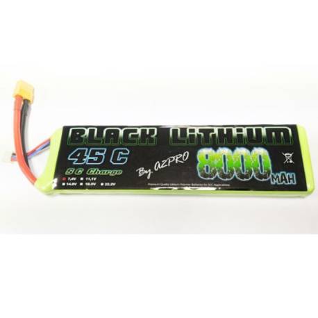 Accu Lipo Black Lithium 8000mAh 45C 2S 7.4v