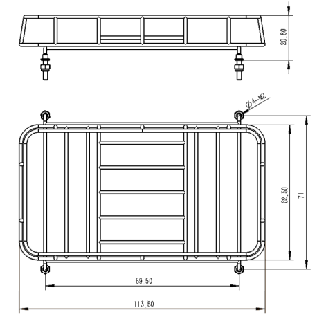 Old-school roof rack for 1/14 RC European trucks - LESU G-6127