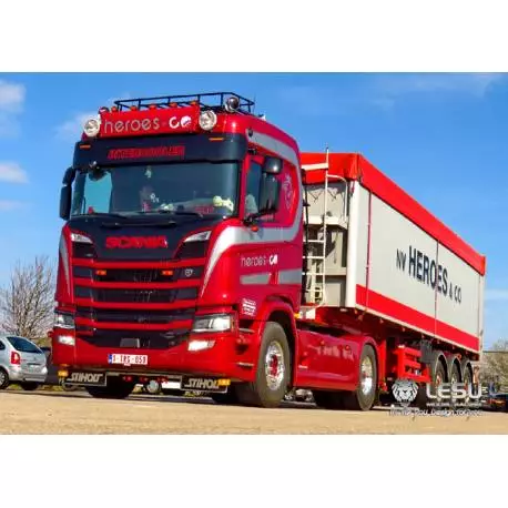 Galerie de toit old-school pour camion européen RC 1/14 - LESU G-6127