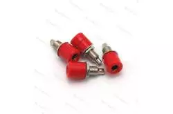4 Connecteurs femelle Ø4mm ROUGE pour fiche "banane" Robbe 40036