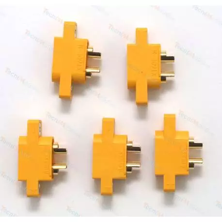 5 connecteurs XT60 mâle montage en applique Robbe 40051