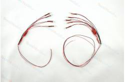 9 white LEDs Ø3mm wired 7.2v high brightness for light strips on Mercedes Actros 3363 and Scania 770 S Tamiya 1/14