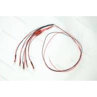 9 white LEDs Ø3mm wired 7.2v high brightness for light strips on Mercedes Actros 3363 and Scania 770 S Tamiya 1/14