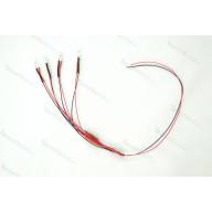 9 white LEDs Ø3mm wired 7.2v high brightness for light strips on Mercedes Actros 3363 and Scania 770 S Tamiya 1/14