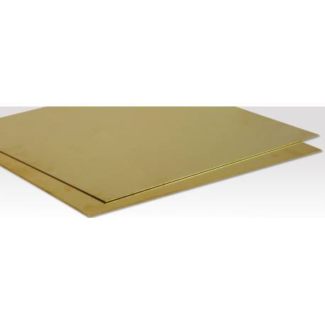 1 Brass plate 400mm x 200mm thickness 0.5mm