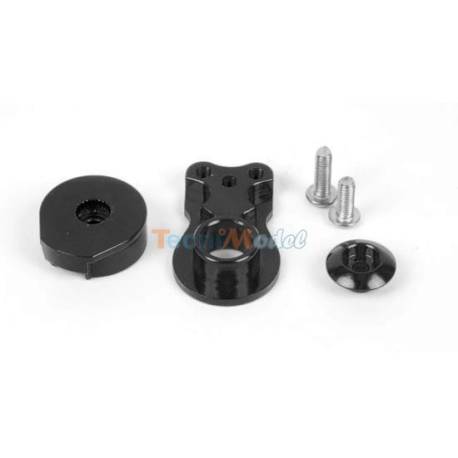 1 Black anodized aluminum servo saver for 25T servo - T2M T422585B