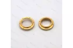2 Portholes brass Ø10/Ø6mm with glazing AERONAUT 576054