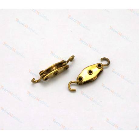 2 poulies factices à un réa Ø6mm en laiton AMATI 4855/05