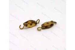 2 poulies factices à un réa Ø6mm en laiton AMATI 4855/05