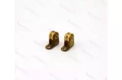 2 poulies factices à un réa Ø6mm sur support en laiton AMATI 4855/03