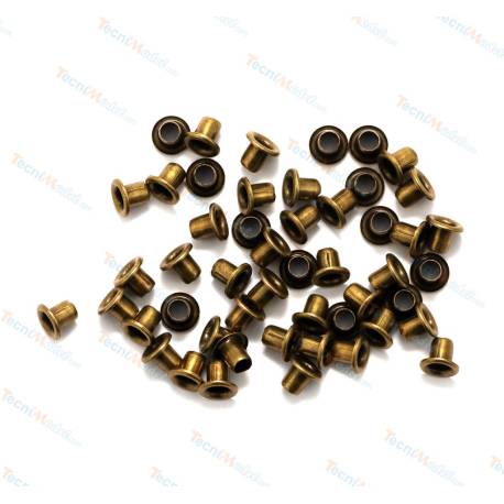 45 Mini Eyelets, Ø2.5mm, Bronze, ACTM00051