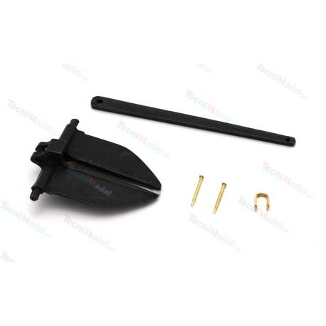 1 AMATI 402660 60mm-High Danforth Flat Anchor, Metal