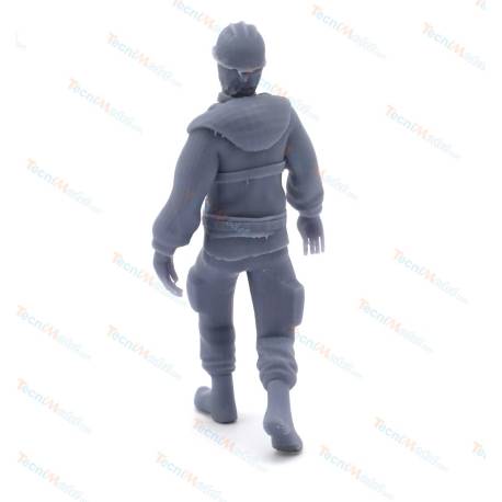 1 figurine Equipage de remorqueur qui marche 1/30
