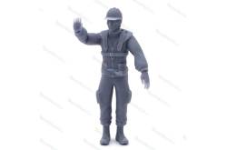 1 figurine Equipage de remorqueur qui salut 1/30