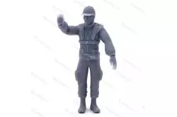 1 figurine Equipage de remorqueur qui salue 1/30