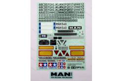 Planche adhésifs MAN 6x4 Tamiya v2