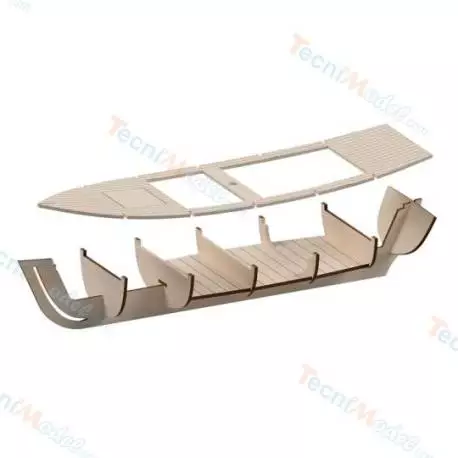 Canot à voile construction bois 1/35