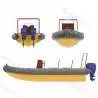 Bateau Semi-Rigide type Zodiac 1/50