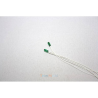 2 Ø3mm 6v/50mA green bulbs with 80cm leads - Krick RO1670