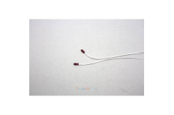 2 Ø3mm 6v/50mA red bulbs with 80cm leads - Krick RO1669