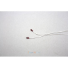 2 Ø3mm 6v/50mA red bulbs with 80cm leads - Krick RO1669