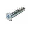 20 Vis Cross Recess Coutersunk Flat Head 2X16 Zingué blanc