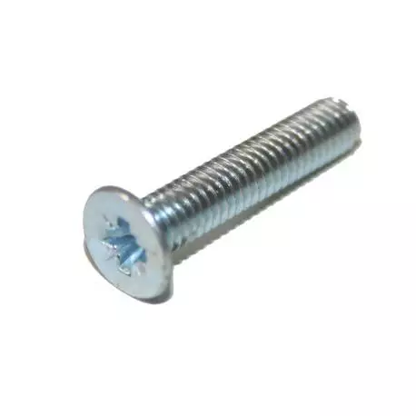 25 Vis TF POZI M3X8 Zingué blanc DIN 965