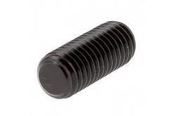 10x M3x5 Flat Point Socket Set Screws in black steel