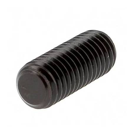 10x M3x5 Flat Point Socket Set Screws in black steel