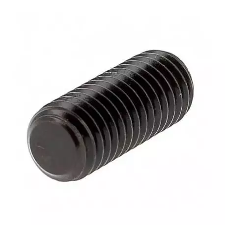 10 Hexagon socket set screws M3x3 black steel flat end