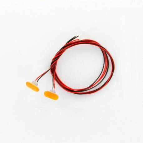 Paire de feux latéraux oranges 7,3x3,7mm 7,2V - 12V