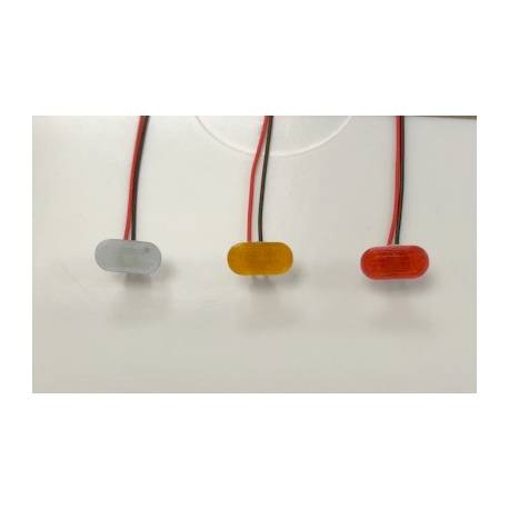 Pair of orange side lights 7.3x3.7mm 7.2V - 12V