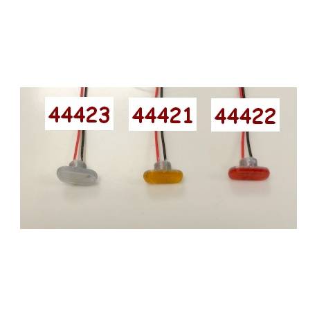 Pair of orange side lights 7.3x3.7mm 7.2V - 12V